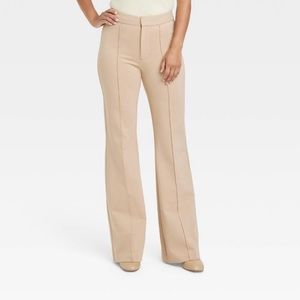 High-rise slim fit retro flare pants